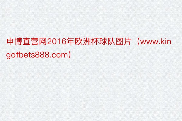 申博直营网2016年欧洲杯球队图片（www.kingofbets888.com）