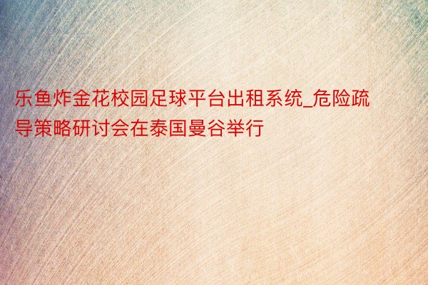 乐鱼炸金花校园足球平台出租系统_危险疏导策略研讨会在泰国曼谷举行